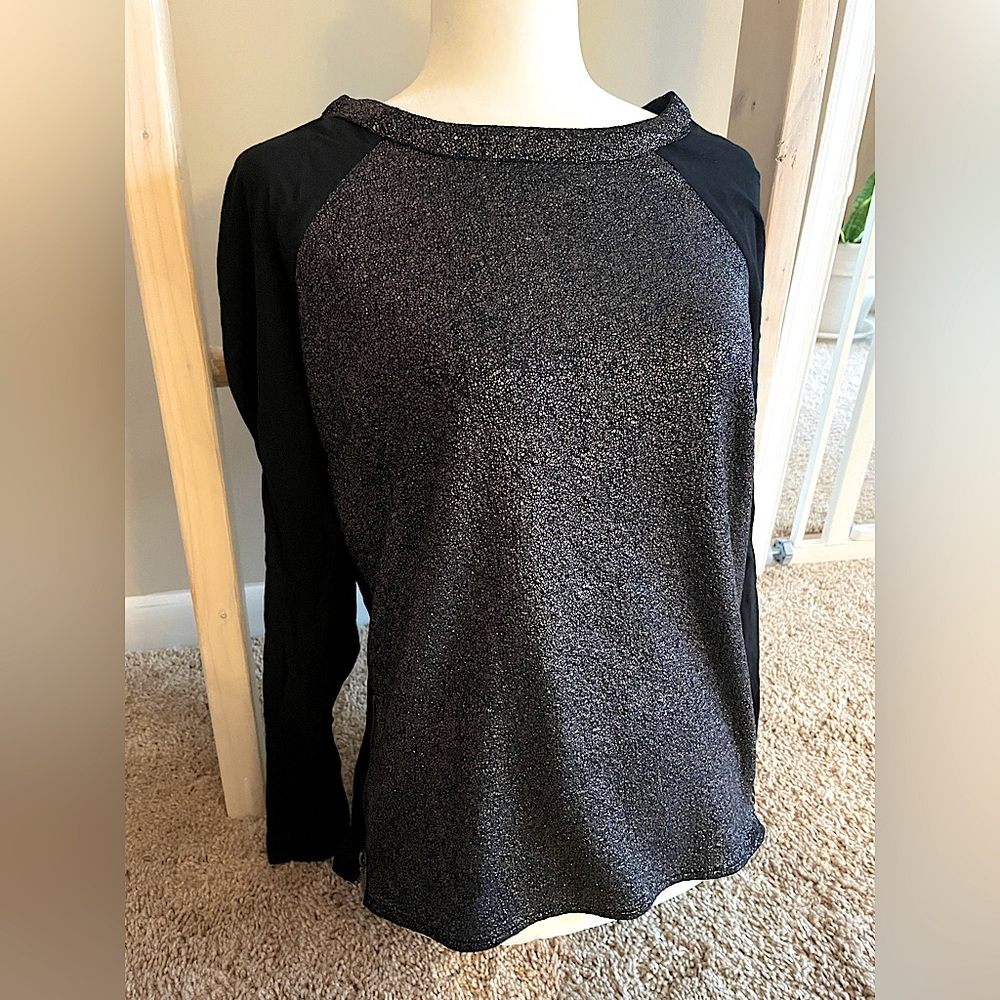 Reserved Sparkle Blouse (French) Black Silver M